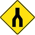 (W4-6) End Divided Road