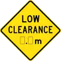 (W4-8) Low Clearance ahead
