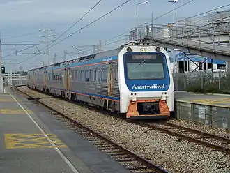 Transwa Australind at Claisebrook station