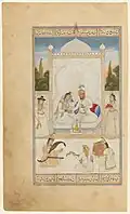 King Bahram Gur with the Iranian princess in her white pavilion.[16]