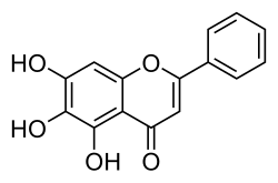 Skeletal formula of baicalein
