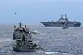 The forward-deployed amphibious assault ship USS&nbsp;Essex leads ships formation during photo exercise (PHOTOEX) with Philippines Navy ships during Balikatan 2009 (BK09).