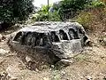 Linga carved in the rock.