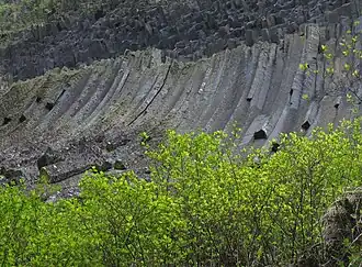Detunata Goală, one of the two Detunatele columnar jointing formations of basalt