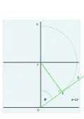 Marking the latitude, laying out length '"`UNIQ--postMath-00000003-QINU`"', and copying to G on the vertical.