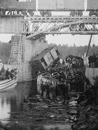 Aftermath of accident at Beloeil, Quebec