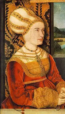 Portrait of Sybilla von Freyberg by Bernhard Strigel