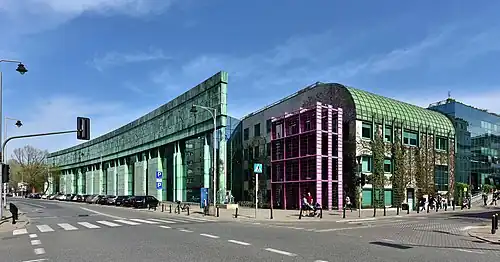 The University of Warsaw Library located in Powiśle-Skarpa, in 2018.