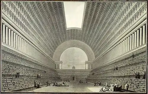 Project for a royal library, 1785.