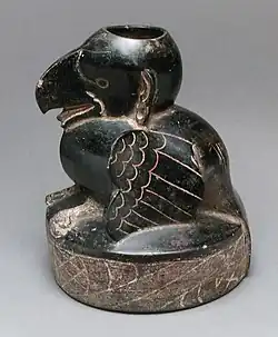 Bird-shaped vessel; 12th–9th century BC; ceramic with red ochre; height: 16.5&nbsp;cm; Metropolitan Museum of Art