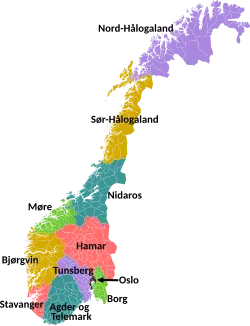 Location of the Diocese of Stavanger