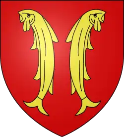 Gules, two fishes Or addorsed