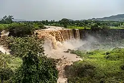 Image 13The Blue Nile falls during winter provides over 86 percent of the Nile river's water coming from melted snow in the Simien mountains below 0. (from Ethiopia)