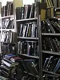 Shelves with prayer books