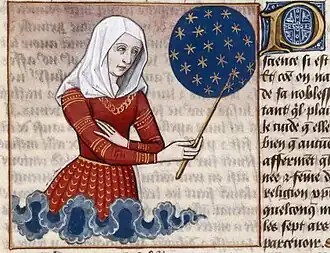 Illuminated depiction of Faltonia Proba