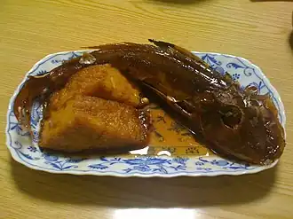 Japanese red gurnard nimono