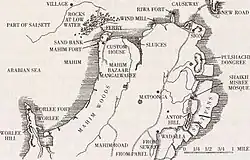 Old map of the region (post 1805). Antop Hill is shown to the Southeast.