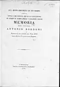 Sul moto discreto di un corpo, 1816
