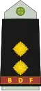 First lieutenant (Botswana Ground Force)[9]