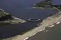 Positioning of bridge and approaches within the Laguna Garzón