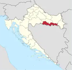 Brod-Posavina County within Croatia