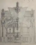 Butterfly Theater front elevation architectural drawing 1911