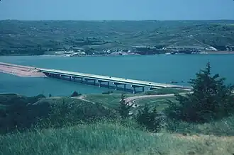 I-90 bridge, south of the Chamberlain Bridge 43°48′06″N 99°21′12″W﻿ / ﻿43.80167°N 99.35333°W﻿ / 43.80167; -99.35333