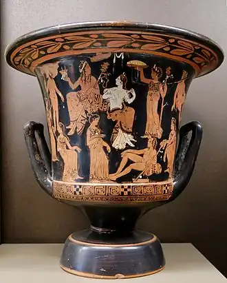 Calyx-krater; 400-375 BC; ceramic; height: 27.9&nbsp;cm, diameter: 28.6&nbsp;cm; from Thebes (Greece); Louvre