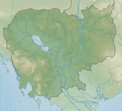 Map showing the location of Prek Toal