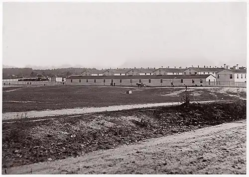 General view of the Campbell Hospital during the Civil War