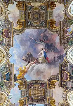 Paintings on the ceiling of the Hall of Illustrious