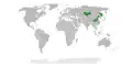 Range of the section Caragana