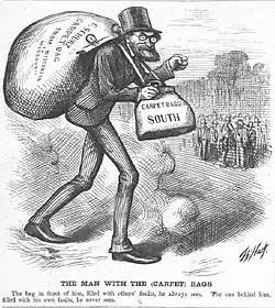 Schurz is depicted as a carpetbagger - November 9, 1872.