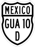 Federal Highway GUA 10D shield