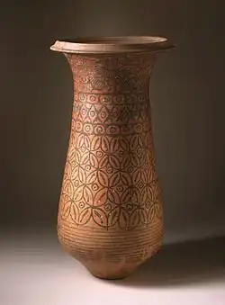 Ceremonial vessel; 2600-2450&nbsp;BC; terracotta with black paint; 49.53 × 25.4&nbsp;cm; Los Angeles County Museum of Art (US)