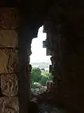 Embrasure in the northwestern tower