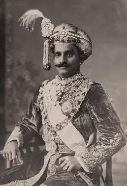 A monochrome of Maharaja Chamaraja Wadiyar X. He instituted the Mysore Representative Assembly, the first parliamentary setup in British India