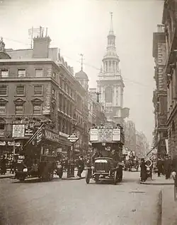 Image 32Cheapside pictured in 1909, with the church of St Mary-le-Bow in the background (from History of London)