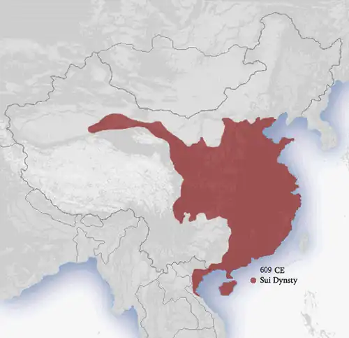 Sui territory c. 609