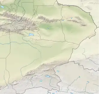 Aydingkol is located in Bayingolin