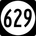 State Route 629 marker