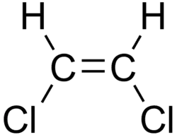 Skeletal formula of cis-1,2-dichloroethene