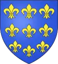 Coat of arms of the Imperial Abbey (modern drawing) of Obermunster Abbey