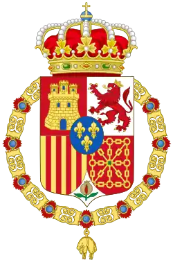 Lesser Royal Coat of Arms of Spain Also used by Don Juan as Pretender. (1941–1977)[14]