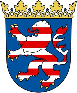 Coat of arms of Hesse with a people's crown