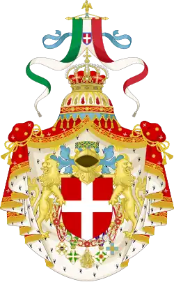 Coat of arms of The Kingdom of Italy from 1890 to 1929.