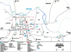A map of Colchester around 1500AD