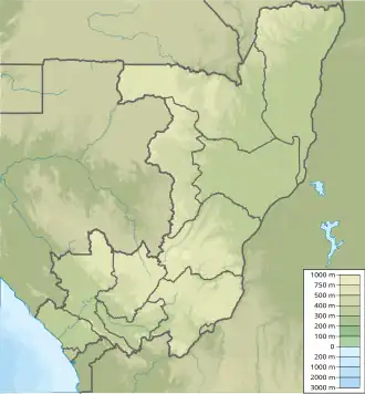 Map of the Republic of the Congo showing the location of Ntokou-Pikounda National Park