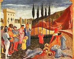 The martyrdom of Saints Cosmas and Damian by Fra Angelico (Musée du Louvre, Paris)