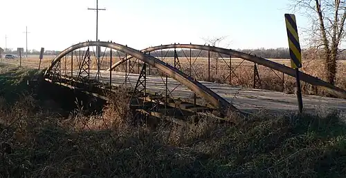 County Line Bowstring near Hollis, Kansas 39°39′14″N 97°34′23″W / 39.65389°N 97.57306°W / 39.65389; -97.57306 (County Line Bowstring Bridge)